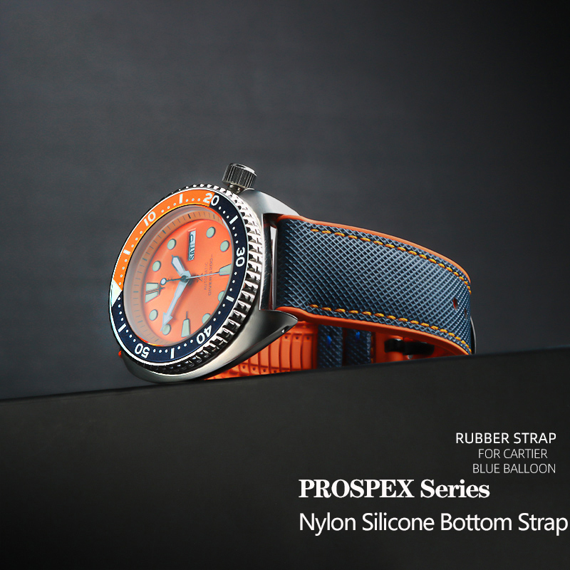 Seiko Watch Prospex - Pulseira de relógio inferior de silicone
