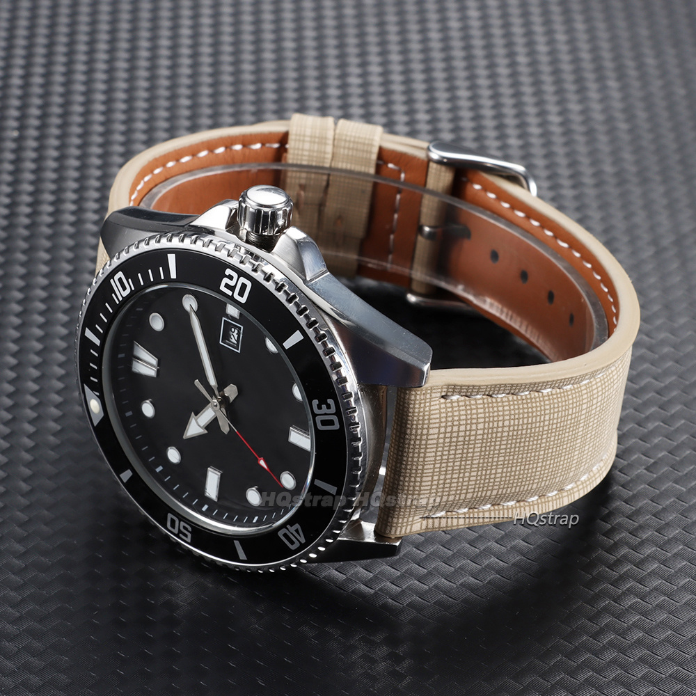 Pulseira de Couro com Padrão X - Suede Strap Watch avaliação e preço